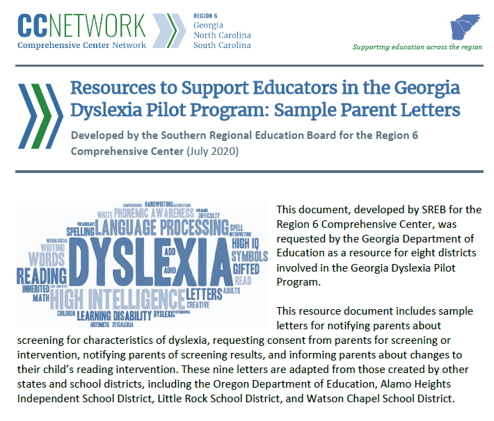 Resources to Support Educators in the Georgia Dyslexia Pilot Program ...