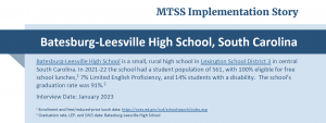 decorative - Batesburg-Leesville High School MTSS story banner
