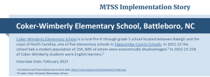 Coker-Wimberly Elementary Implementation Story Cover
